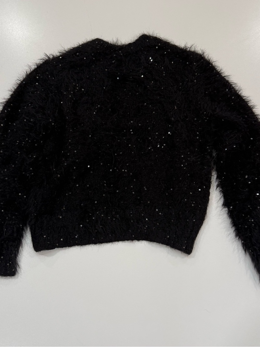 Rockets of Awesome Girls Black Sequin Eyelash Knit Cardigan - Picture 5 of 7